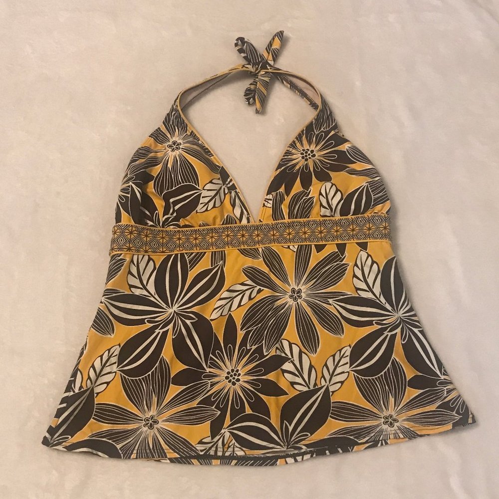 Coco Reef Tropic Print Tankini Halter Top - Sz 36C